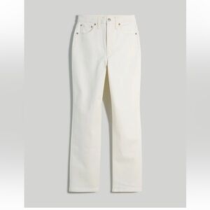 NWT New Madewell Perfect Vintage Jeans Off White Size 31 Tile White